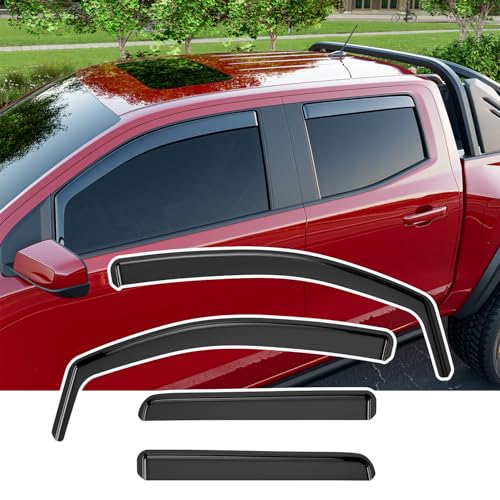 xipoqix Side Window Visor Deflector Compatible with 2023-2026 Chevy Colorado GMC Canyon Crew Cab Visor Trim Cover Replacement for 23-26 Chevy Colorado Accessories(Compatible with 2023-2026 Colorado)