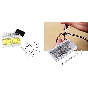Diy Crafts 5953 Watch Band Spring Bars 6-23mm Strap Link Pins Stainless Steel Link Repair Kit, 360 Piece + Diy Crafts 10913 7114 1000 Tiny Screws Nut Screwdriver Watch Eyeglass Glasses Repair,