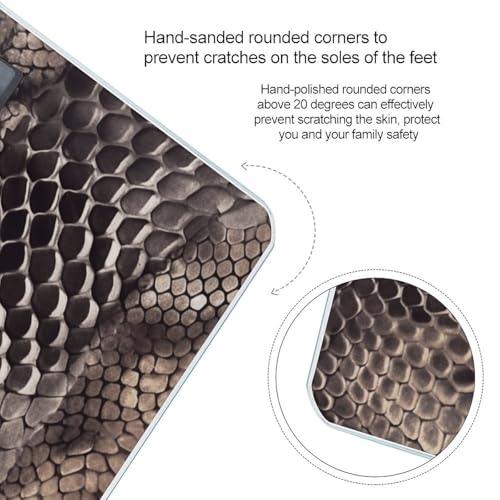 Báscula digital de vidrio templado estilo piel de serpiente miniatura 4