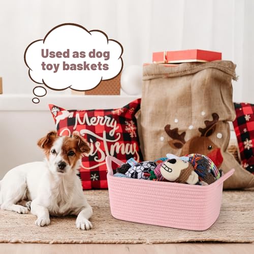 Image of OIASKET Gift Basket Empty with Handle, Small Woven Baskets for Gifts Empty | 13.6 inchx10 inchx5.9 inch, Baby Shower Toy Storage Baskets, Dog Toy Storage for Organizing, with Gift Bag Ribbon Tissue Paper