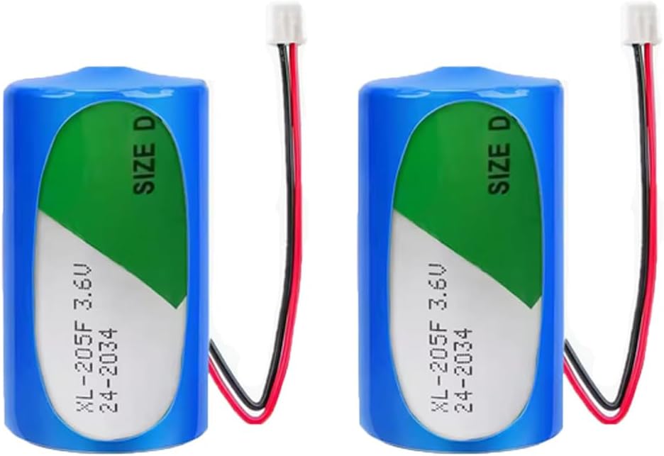 KAKAA 2 PCS D Size 3.6V 19000mAh XL-205F with 2.54 White Plug Lithium Battery for XL-205F Battery Replacement Non Rechargeable