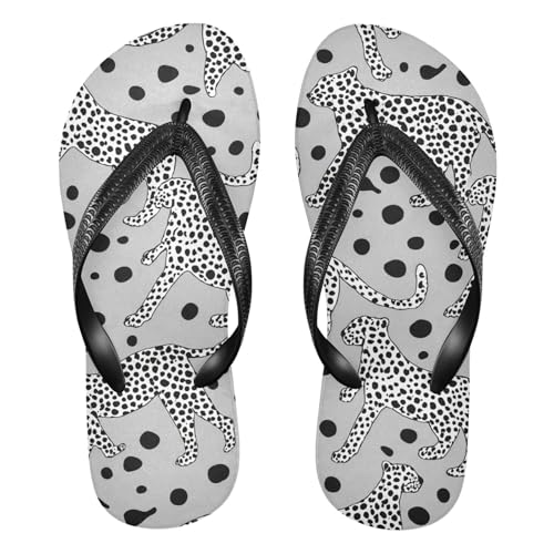 Leopards Grey Flip Flop Beach Summer Casual Sandal for Women & Men Shower Shoes 20861825