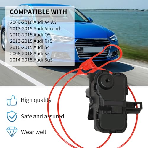 Image of MDEOOSKY Fuel Filler Door Lock Actuator, Replacement for A4 A5 Coupe Q5 RS5 S4 S5 Allroad SQ5,8K0862153H, VAG8K0862153H-100F