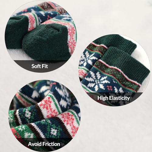 Image of Pleneal Wool Socks for Women - Womens Wool Socks Winter Warm Cozy Knit Sock for Women Men