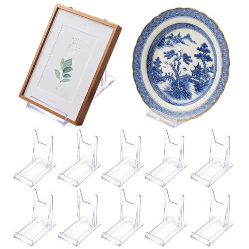 IYEREER 12 Pcs Soportes para Platos, Soportes para Placas Acrílicos