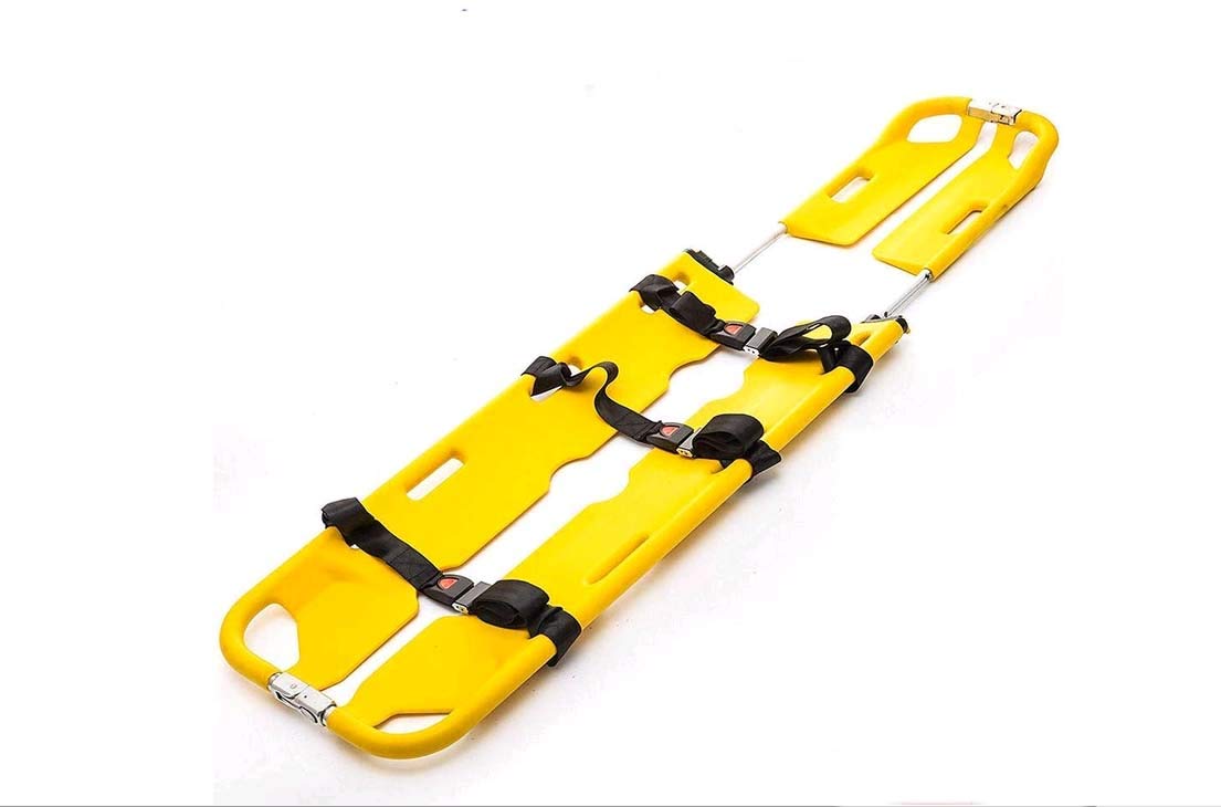 YNIYUJKL Foldaway Portable Stretcher - Medical Emergency Stretcher - 350Lb Load Capacity Ems Medical Stretcher Aluminum Adjustable Scoop Stretcher - Yellow