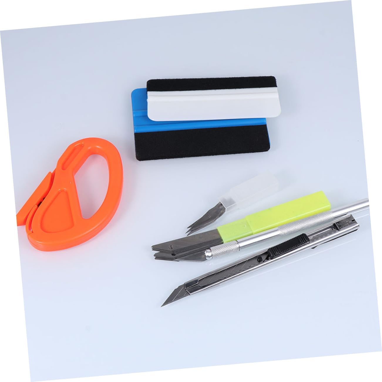 2Sets Professional Auto Window Tint Tool Squeegee Cutter Wrapping Scraper for Car Pasting Film Application Portable Convenient Window Sticker Installation