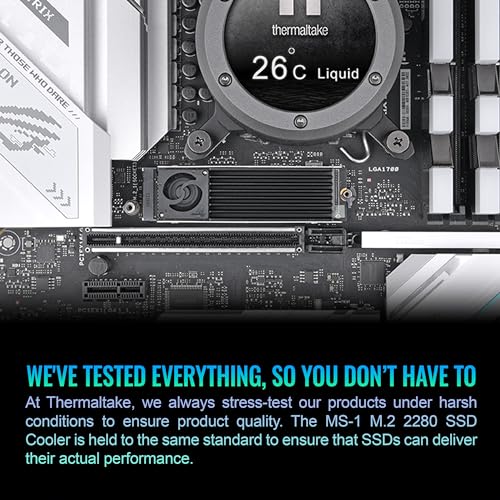 Image of Thermaltake MS-1 M.2 2280 SSD Cooler, Heatsink with 8000 RPM Micro Blower Fan, CL-O043-AL02BL-A