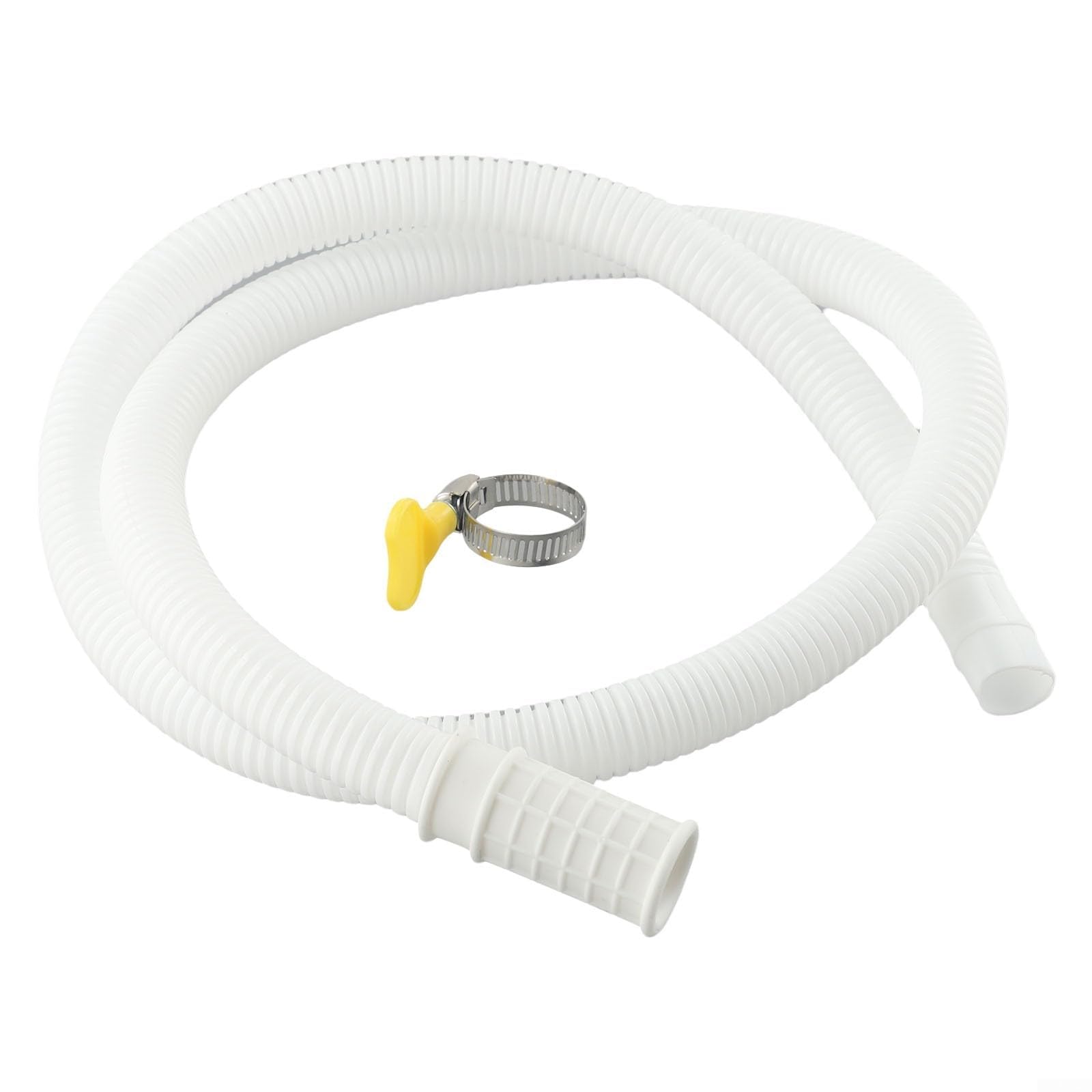 Manguera de entrada de agua para lavadora semiautomática compatible con sistemas de drenaje de aire acondicionado, manguera TPE de 1 metro con abrazadera