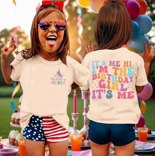 Image of Birthday Girl Shirt for Kids Its Me Hi Im The Birthday Girl Tshirts Outfit Magic Kingdom Graphic Tees Tops