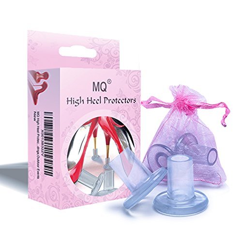 MQ High Heel Protectors(2 Pairs/Clear) for Walking On Grass & Mud,Perfect for Weddings,Outdoor Events