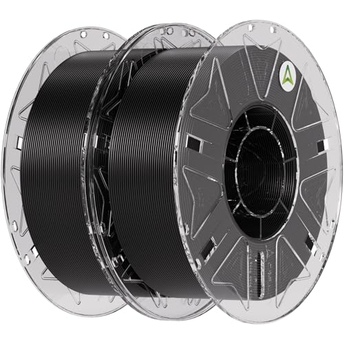 Image of Creality PLA Filament 1.75mm Bundle 2KG, Hyper RFID 3D Printer Filament PLA for High Speed 30-600mm /s, Support CFS, Fits for Most 3D Printers (Black&Black)