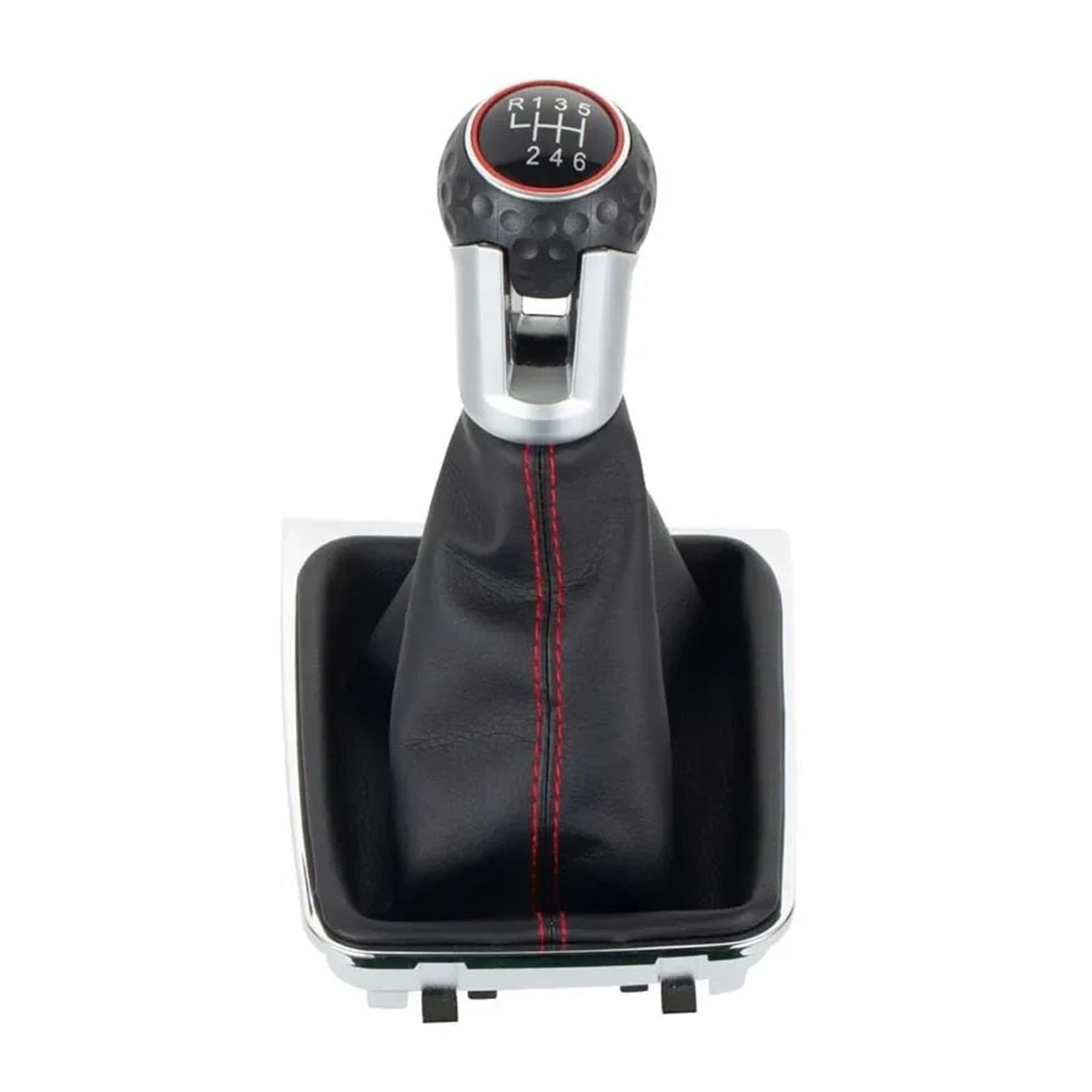 Qmtvfsrh 6 Speed Red Line Car Gear Shift Knob 5/6-Speed Gear Stick Shift Knob With Boot For Golf 7 A7 Mk7 Gti Gtd 2013-2018 Lhd(6 Speed Red Line)