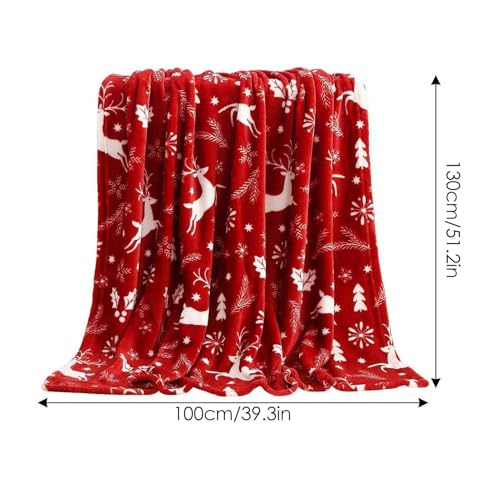 Cobertor de Natal para sofá, Cobertor de férias | Cobertores e mantas de flanela vermelha para féria