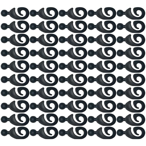 Ganchos De Sábanas Exteriores - Clips De Anillo Drapeado, Conjunto De Ganchos De Red | 50pcs Trampa De Cortina A Prueba De Oxidación Para Cerca Patio Jardín Salón Balcones Dormitorio