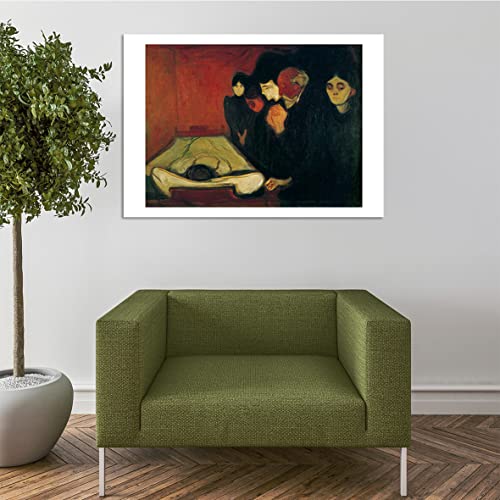 Edvard Munch The Death Bed affiche encadrée pour mur vide - 7