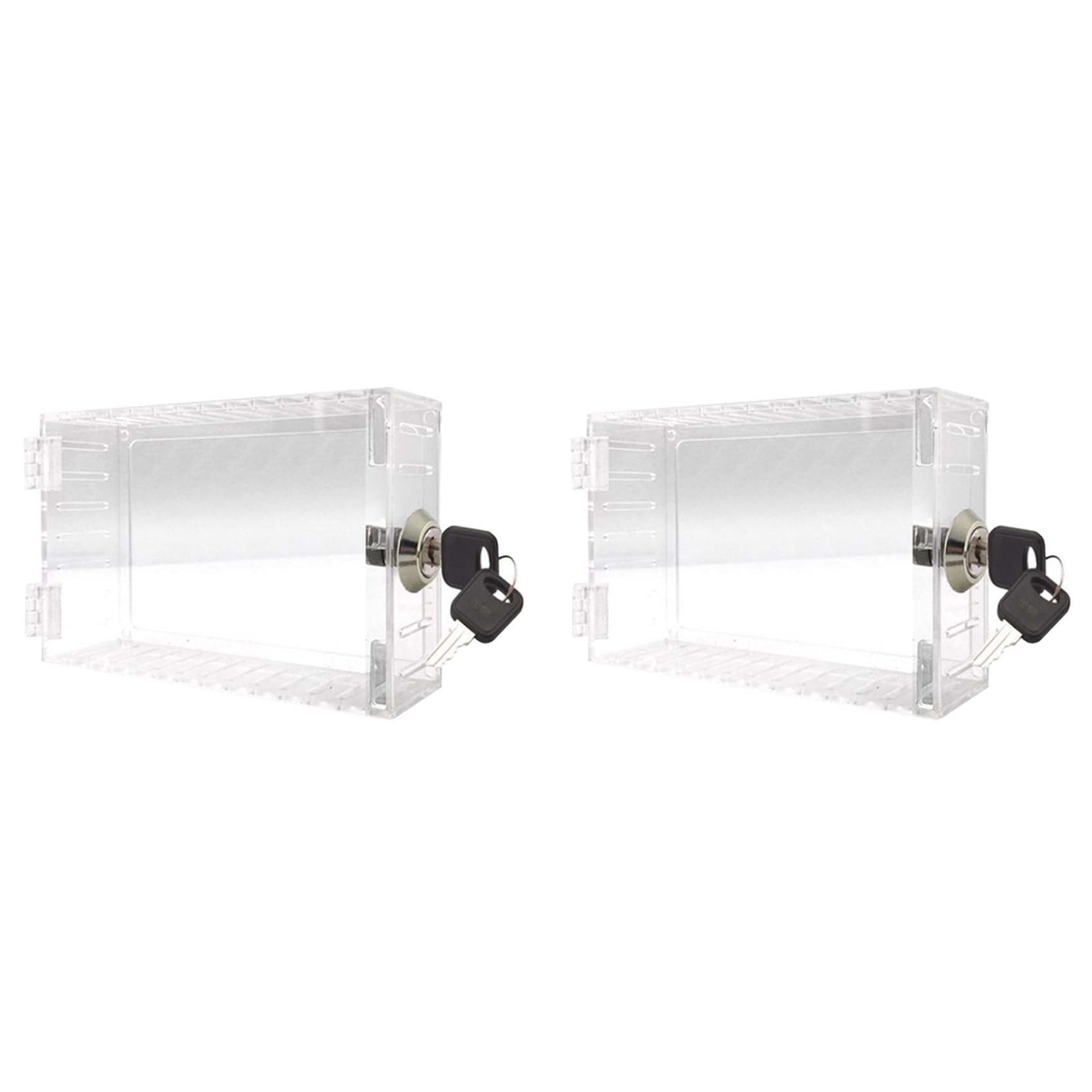Jnchdghwa 2X Universal Thermostat Lock Box with Key Thermostat Cover for Thermostat on Wall Fits Thermostats 7X4.5 Inches