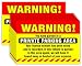 Private Parking Stickers (Pack of 50) Reserved No Permit Area Violation Warning Notice Vehicle is Illegally Parked - Large Size 6" X 9" - Yellow