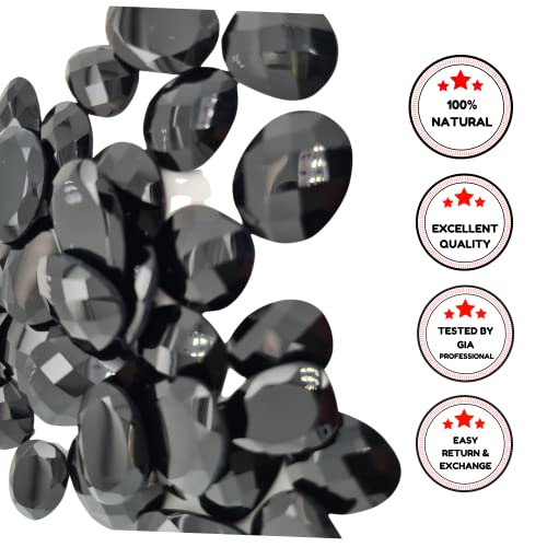 Jai Gems Natural Black Spinel Rosecut Flat Back Gemstone Top Quality Shape: Fancy, Size: 13-20Mm 12 Pcs Wholesale Lots #TOP2