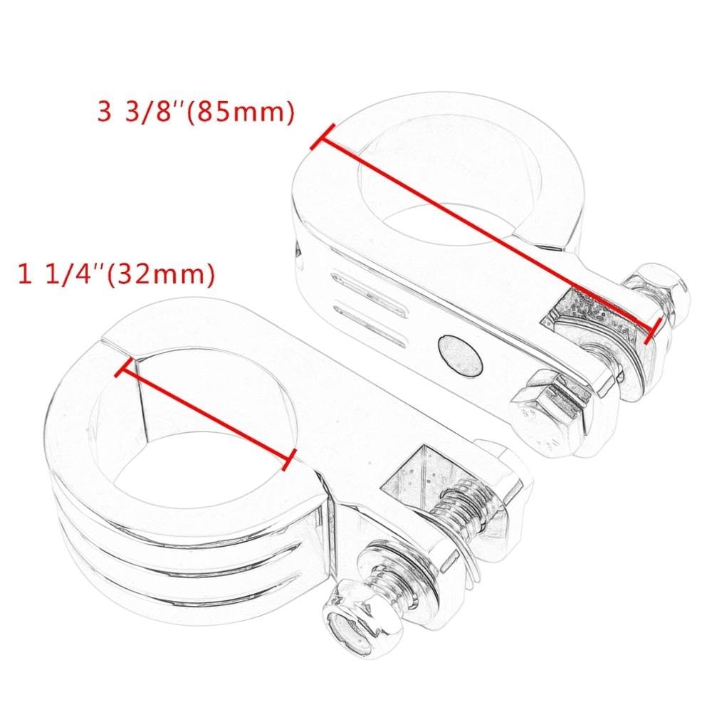 Stopki chromowane motocyklowe Highway Foot Pegs Footrest 32 38 mm Engine Guard FootpegVehicle Parts & Accessories, Części motocyklowe, inne części motocyklowe! Podnóżki motocyklowe (kolor: 38