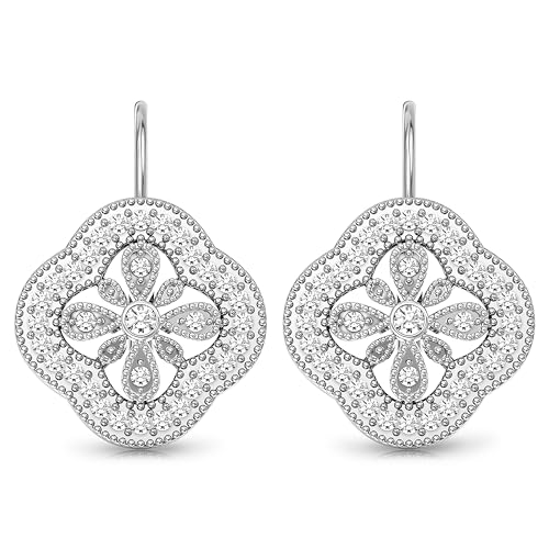 LeCalla 925 Sterling Silver Leverback Drop Earrings Lightweight Bohemia Teardrop Drop Dangle Earring for Women3