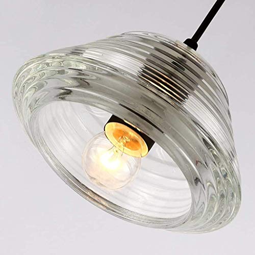 Lámpara colgante retro E27 de cristal para iluminar barras y cocinas 5