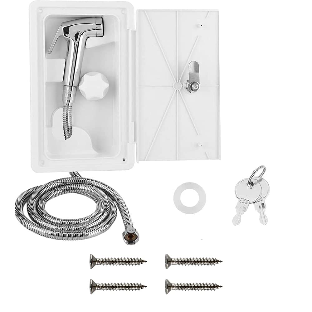 Ducha Exterior Para Caravana - Acero Inoxidable + ABS, Con Regulador De Temperatura