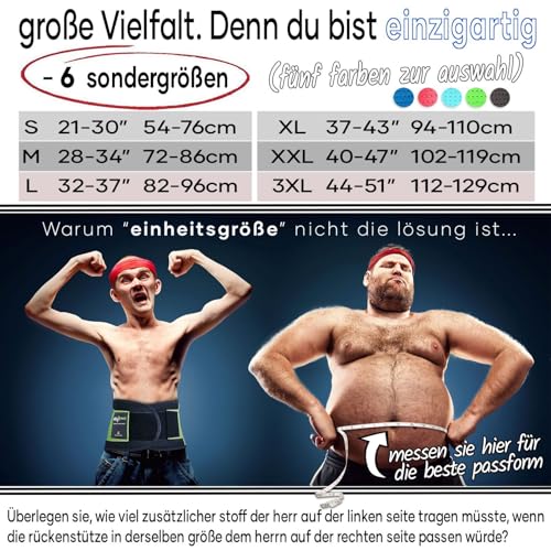 MEDiBrace Rückenstützgürtel Rückenbandage, Lendenwirbelstütze für unteren Rücken mit Verstellbarer Rückengurt und Stützstreben zur Rückenschmerzen Linderung