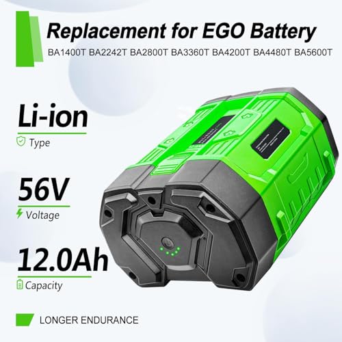 Image of FSKE Upgraded 12.0Ah Replacement for EGO 56V Battery 2Packs