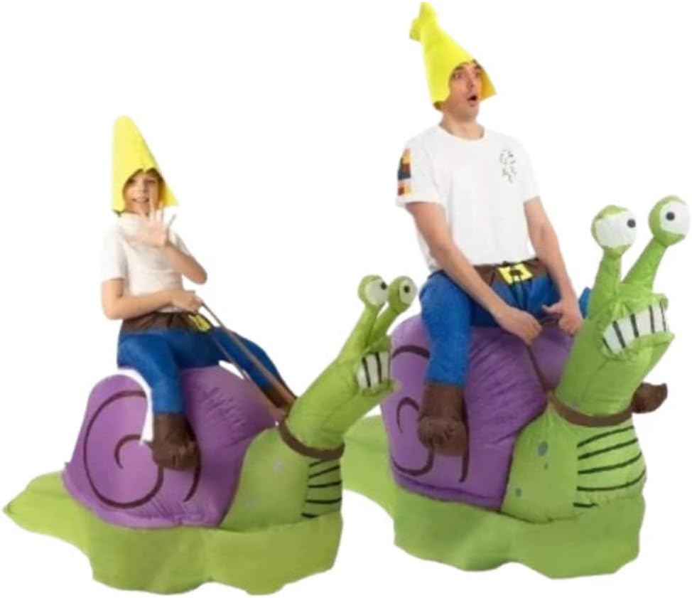 Inflatable Costume Adults Inflatable Snail Riding Costume Unisex Halloween Blow up Costume Cosplay Parties - Image 2