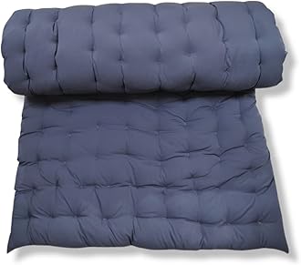 Soft Cotton Grey Color Quilt | Mattress` Foldable Light Weight Filled Single Firm Cotton Quilt Mattress| Gadda (Solid Coloured, 1 Sleeping Capacity, 3 x 6 ft or 72 x 36 Inches) (Grey)