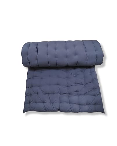 ATOOTFUSION Soft Cotton Grey Color Quilt | Mattress` Foldable Light Weight Filled Single Firm Cotton Quilt Mattress| Gadda (Solid Coloured, 1 Sleeping Capacity, 3 x 6 ft or 72 x 36 Inches) (Grey)