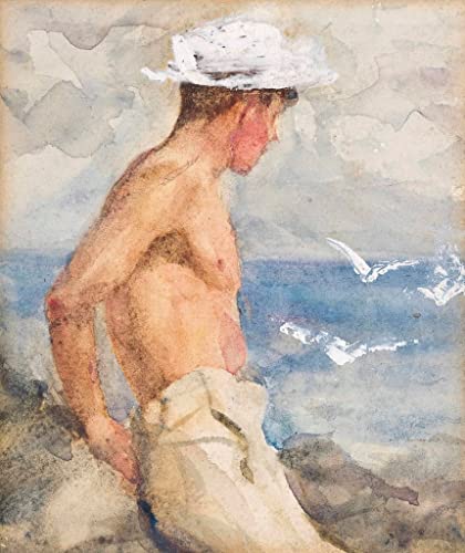 Affiche toile Étude d'un jeune homme face à Henry Tuke 60x90cm