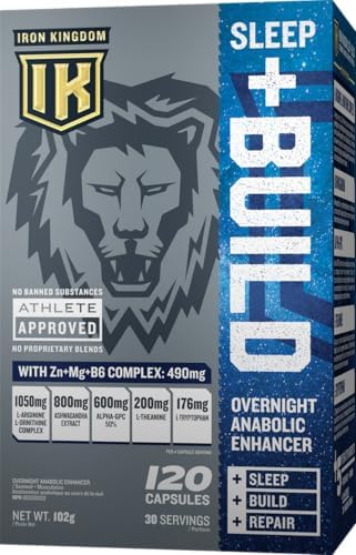 IRON KINGDOM SLEEP+BUILD, deep sleep, release natural growth hormone, reduce stress, restore energy