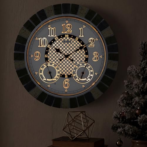 Reloj exterior impermeable de 18 pulgadas ideal para decorar terrazas y jardines 3