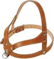 Peitoral em Couro Reforçado Regulável - Betania Couros, N.7/8 de Luxo. Ajustável para cães de médio/grande porte.