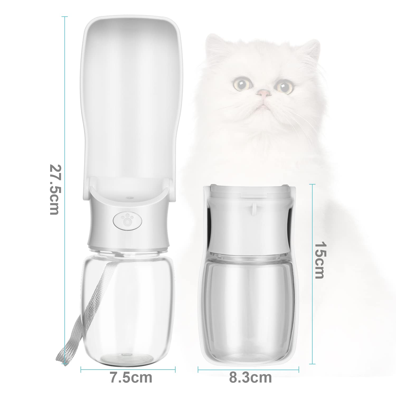 Amazon | Veepaxx ペットウォーターボトル 散歩 犬 水飲み： 携帯用