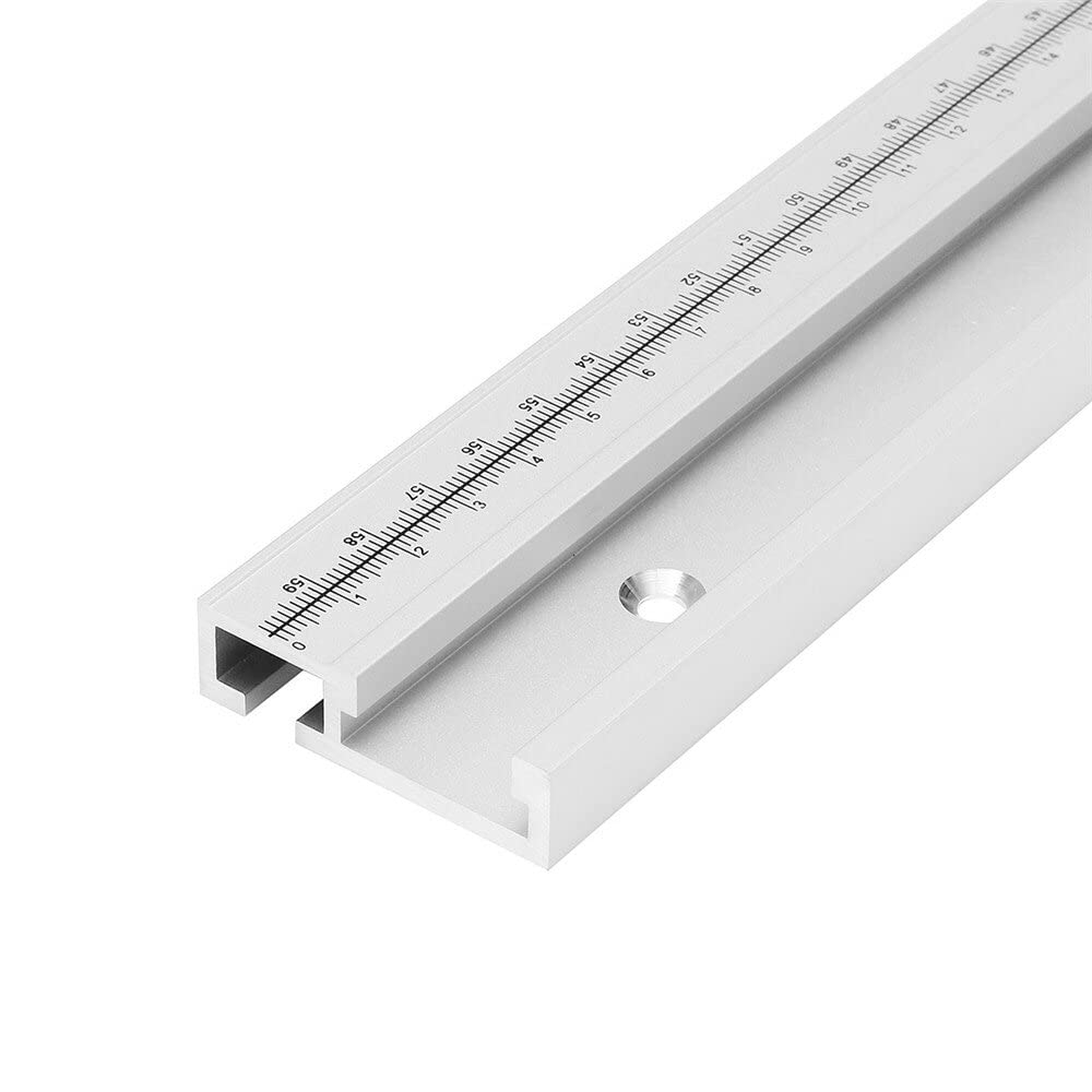 VIDOO Szyna T-Track ze Stopu Aluminium T-Slot do Obróbki Drewna z Podziałką-1000mm