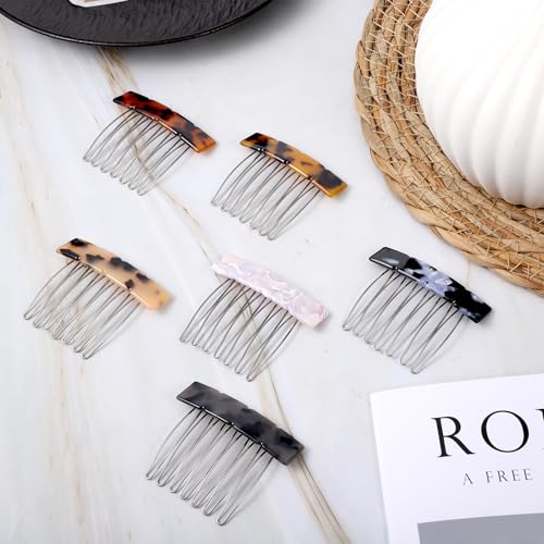 Peines franceses para cabello, 6 piezas, pequeños y decorativos miniatura 5