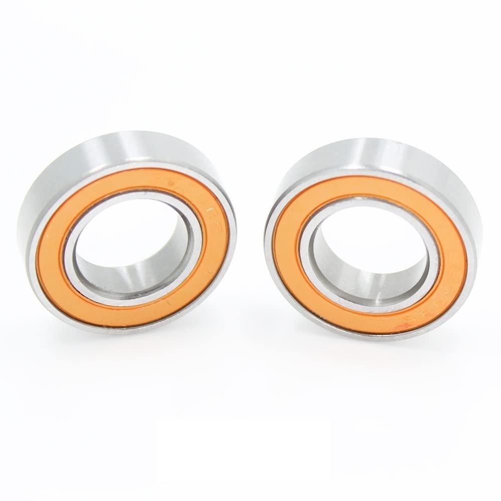 2pcs S61700 2RS CB / S6700 2RS CB ABEC7 10x15x4mm Rodamiento de bolas de cerámica híbrido de acero inoxidable S6700RS