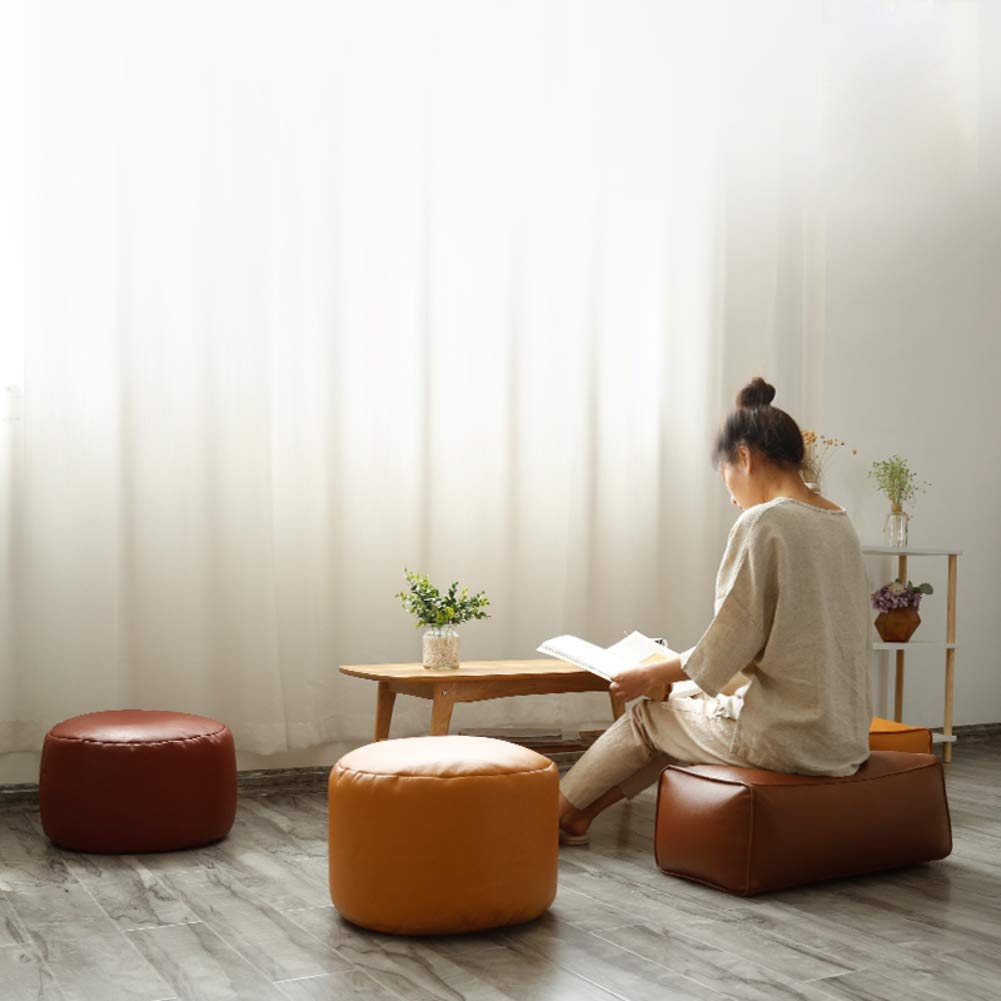 Amazon｜ラウンドオットマンプーフ、快適なフットレスト布張り