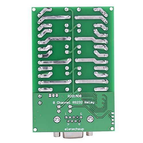Zunate Relay,8-Channel Relay DC 12V,Relay Module,RS232 DB9 Female Interface,with 6 Commands Read,Open,Close,Self-lock,Click,Interlock - Image 4