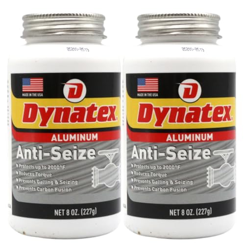 Image of Dynatex Aluminum Anti-Seize 8 oz Can - General Purpose, Prevents Galling Seizing Corrosion, High Heat & Pressure Resistant, Aluminum & Graphite (2-Pack)