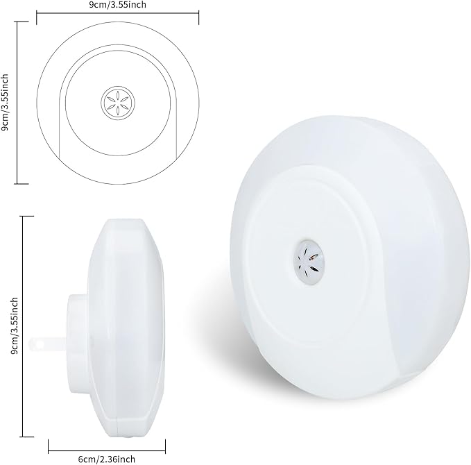 Generic Night Lights Plug into Wall, 2 Pack LED Lights for Bedroom, Dusk to Dawn Sensor, Automatic On/Off, Plug - in LED Night Light, Suitable for Adults, Kids, Toilet, Bathroom, Indoor Stair, Hallway. photo 5