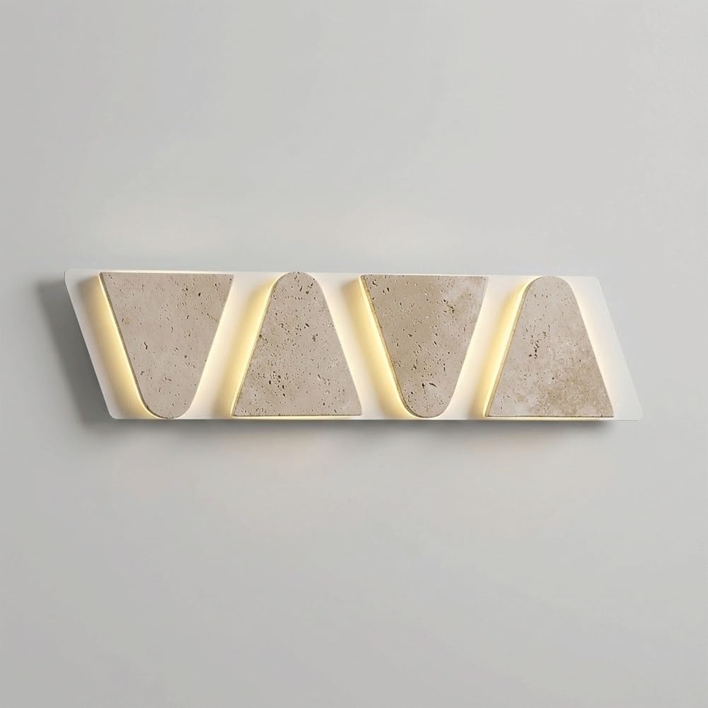 COSRUB Yellow Travertine Wall Sconce, Modern LED Aisle Wall Mounted Light