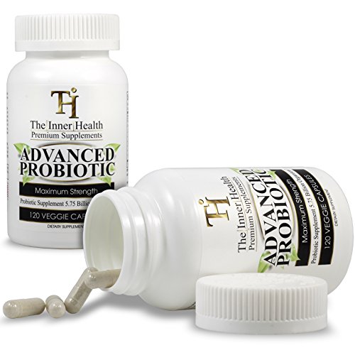 The Inner Health Probiotic Supplement 5.75 Billion Organisms-Bacillus Subtilis Bifidobacterium Longum L.acidophilus L.rhamnosus L.plantarum-120 Caps #TOP4