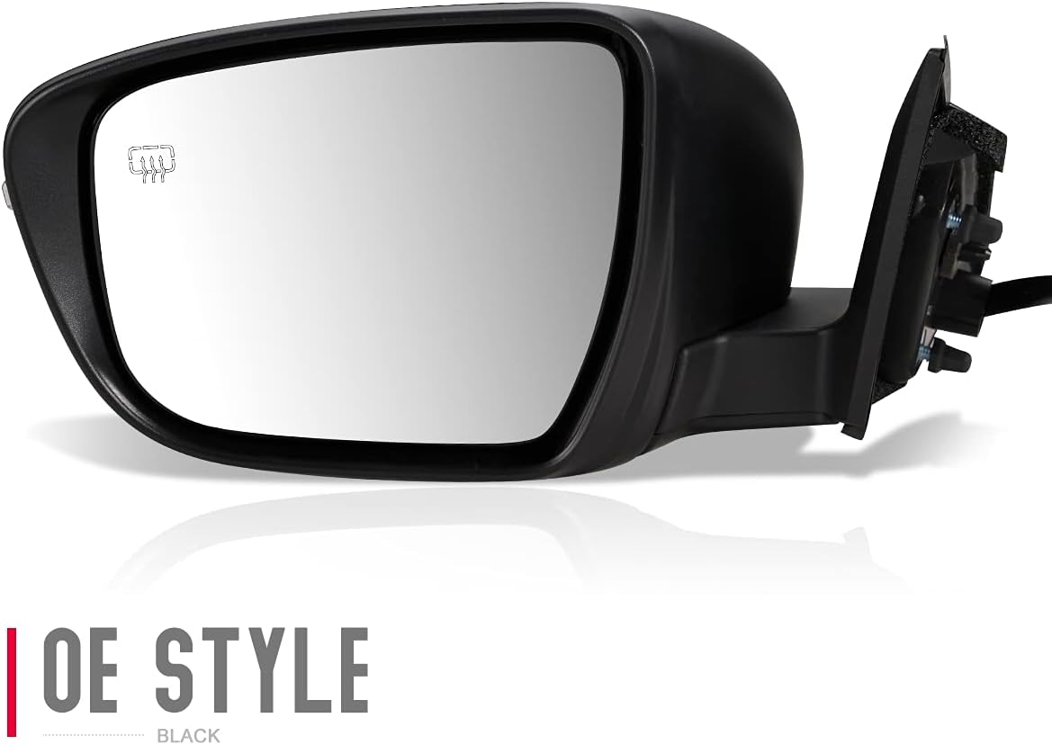 DNA Motoring OEM-MR-NI1320287 Heated Powered Adjustment Left Driver Folding Side Mirror w/Turn Signal Compatible with 2017-2019 Rogue