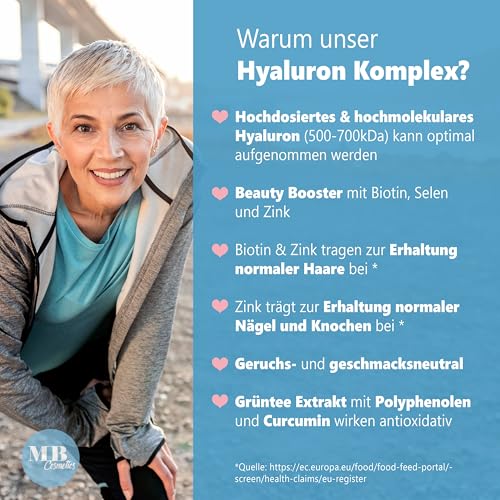 Bindegewebe-Tabletten mit Hyaluronsäure, Zink und Curcumin