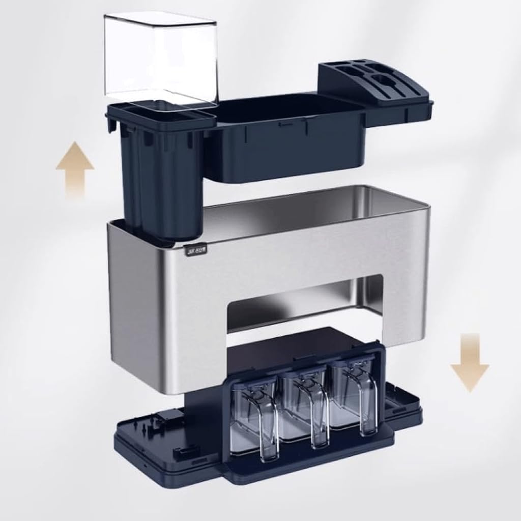 Support de rangement de cuisine, support à couteaux de ménage, pot d'assaisonnement multifonctionnel, support à bouteilles d'assaisonnement, baguettes en acier inoxydable