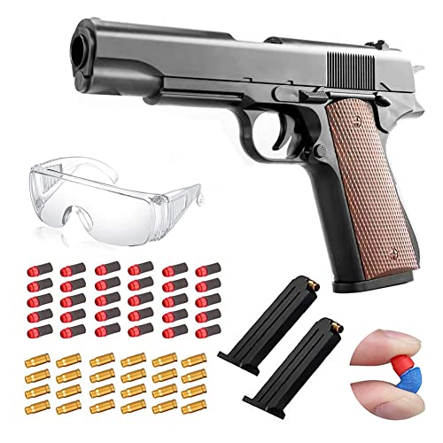 Soft Bullets Toy Gun Pistol Toy, Safety Soft Bullet Gun, Toy Guns for Boys, Great Gift for Boys and Girls (Brown)